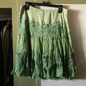 Green Frilled Skirt